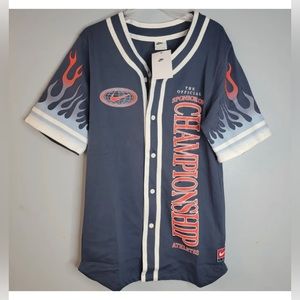 Mens Nike Americana Jersey Flame Top Championship Sz large Black Red DV9642-010